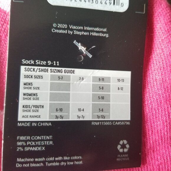 SpongeBob Squarepants 6 pair sock set - Picture 9 of 10